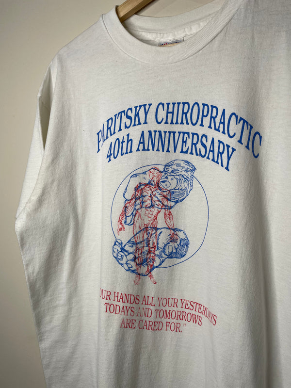 1990s “Paritsky Chiropractic” Single Stitched Hanes Beefy Tee (XL)