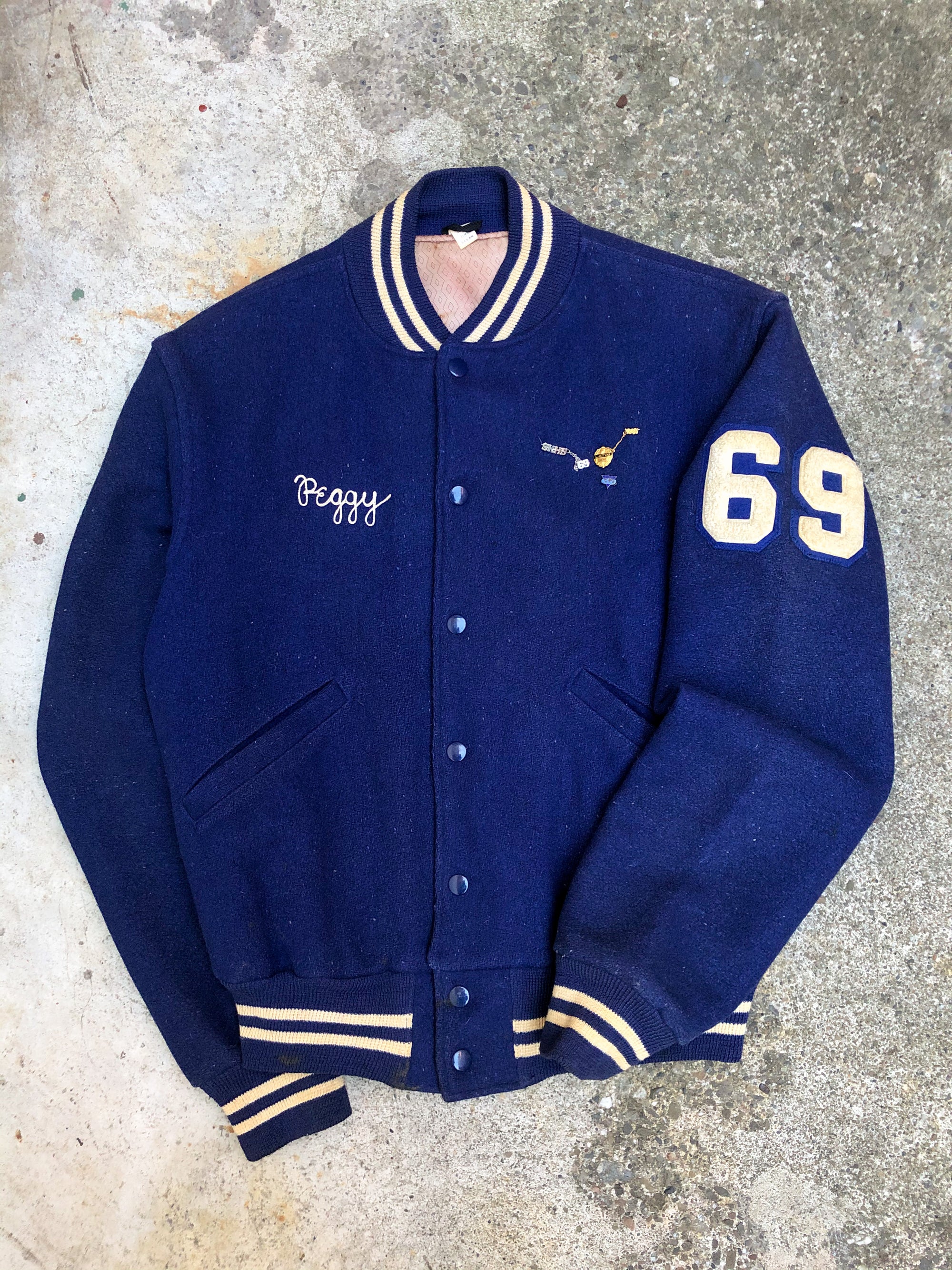 1960s Chain Stitch “Pioneers” Varsity Jacket (S)