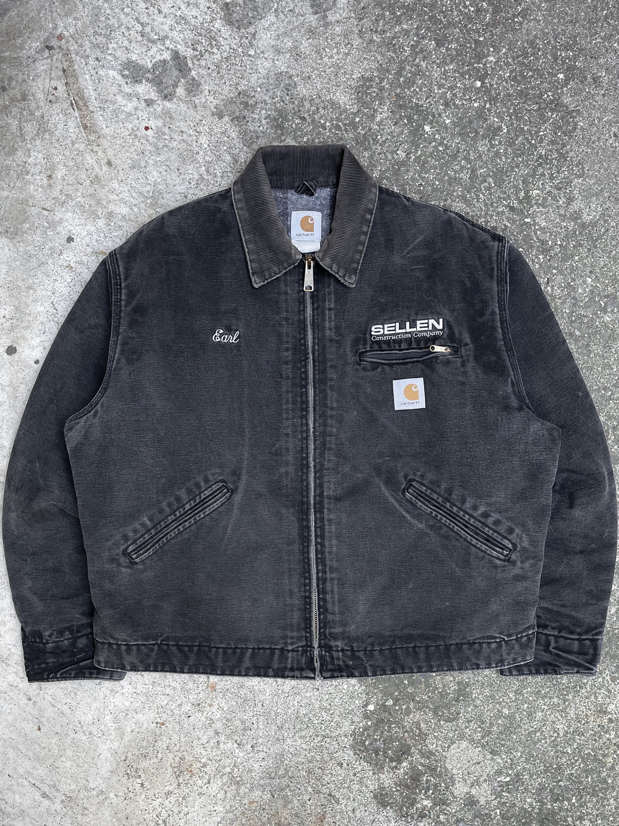 1990s Carhartt “Earl” Faded Black Lined Work Jacket (M/L)