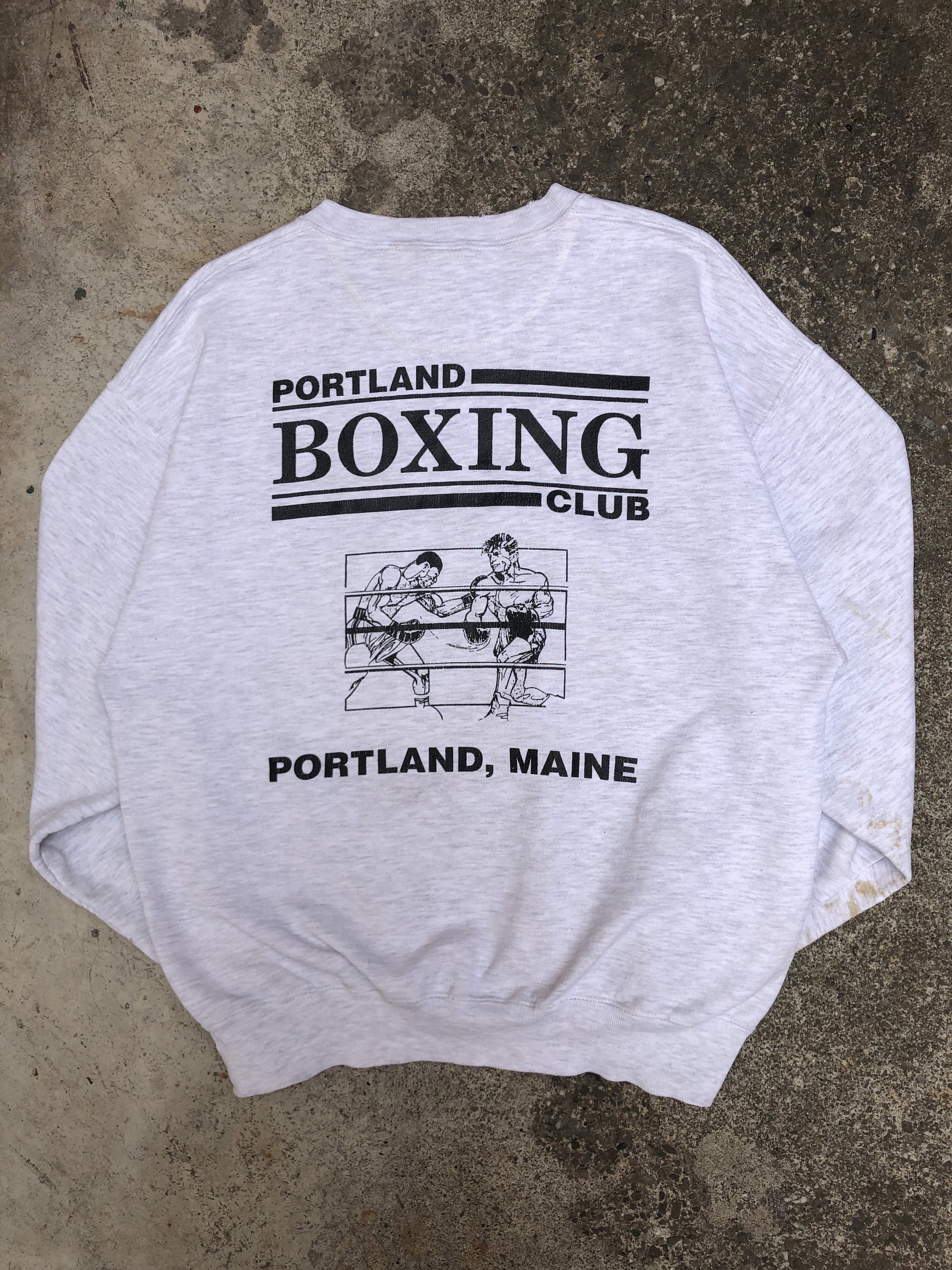 1990s Heather Grey “Portland Boxing Club” Sweatshirt