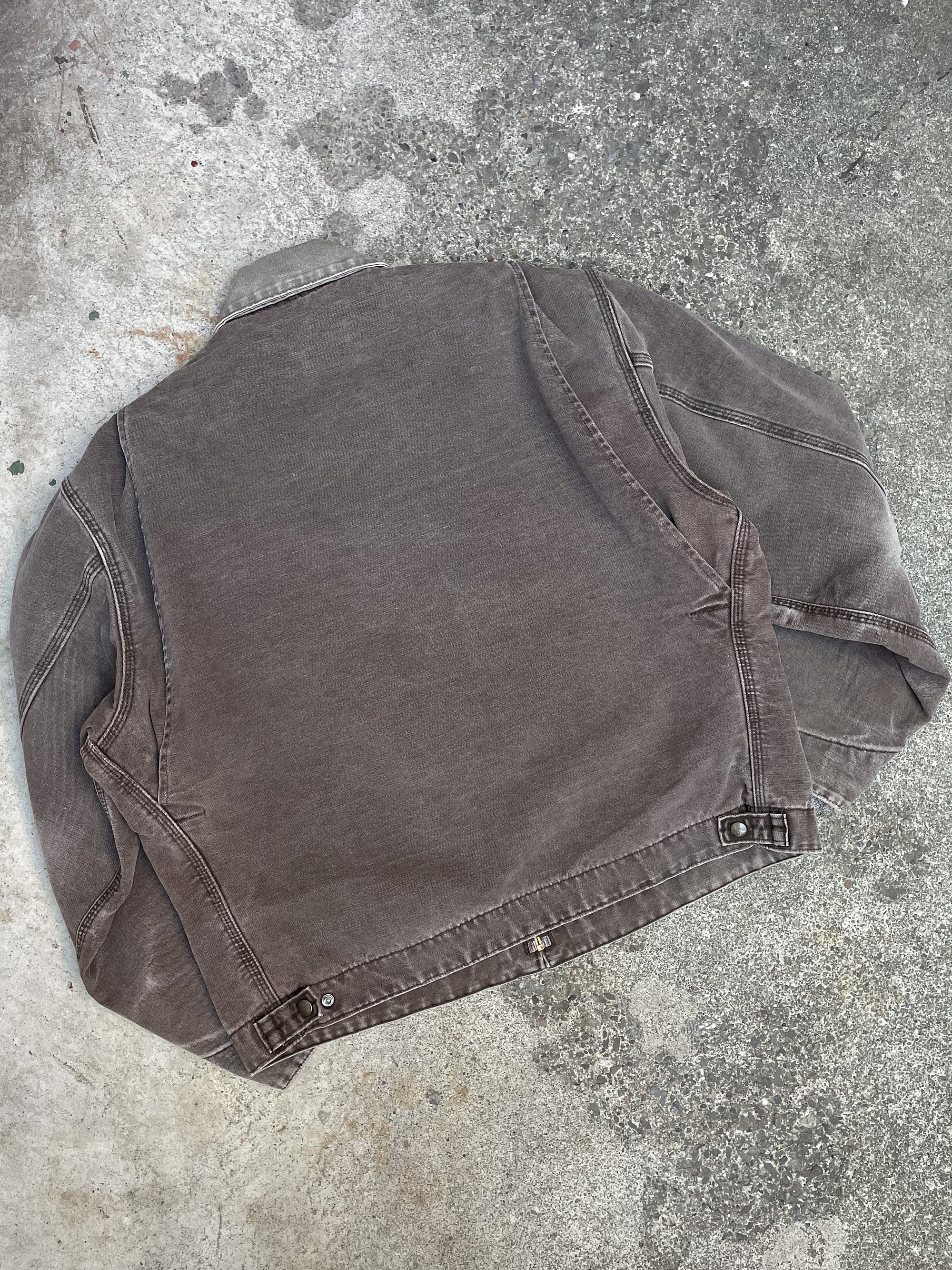 1990s Carhartt Faded Chocolate Lined Work Jacket (XL)