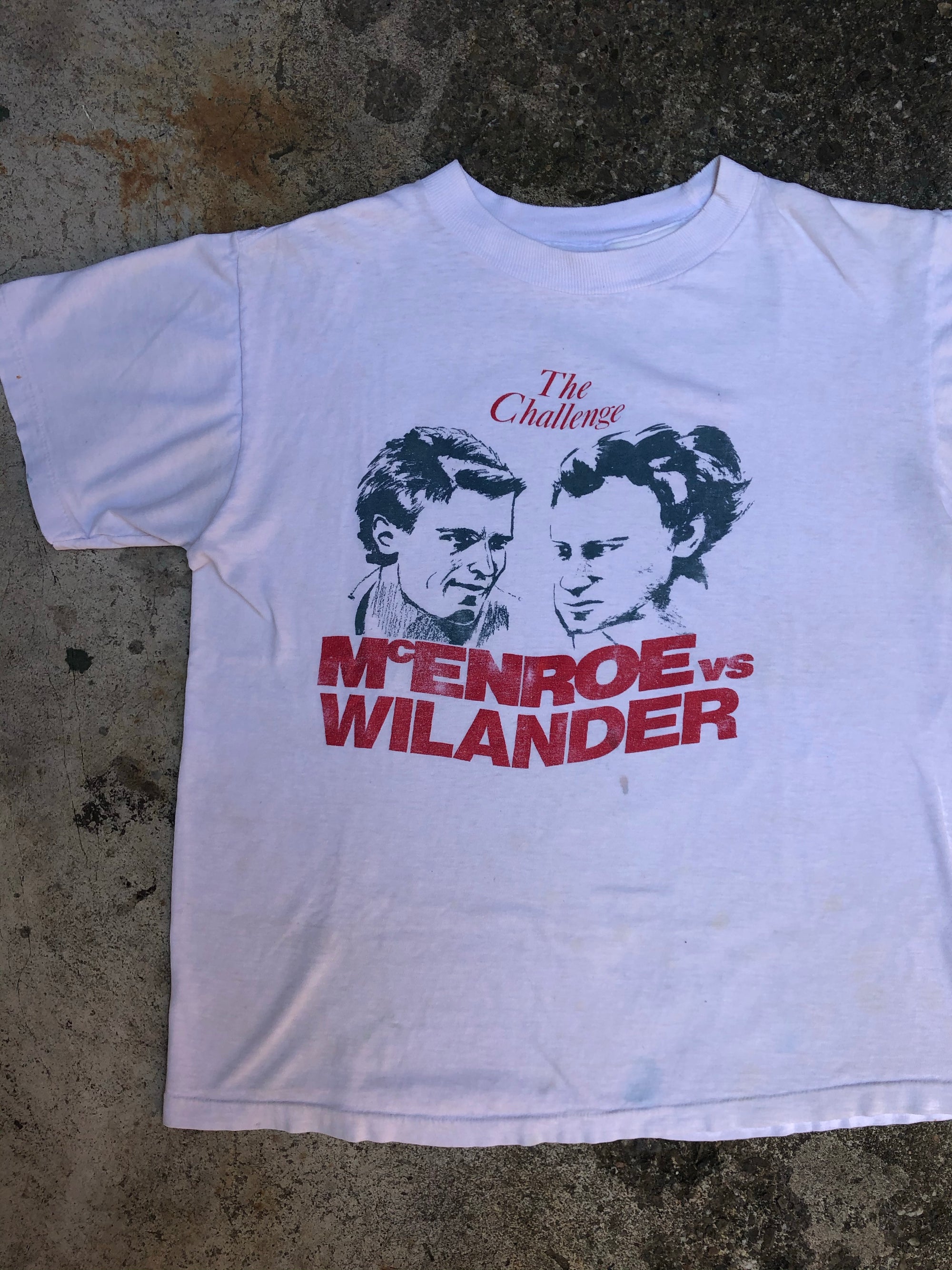 1982 White “McEnroe vs Wilander” Tennis Tee