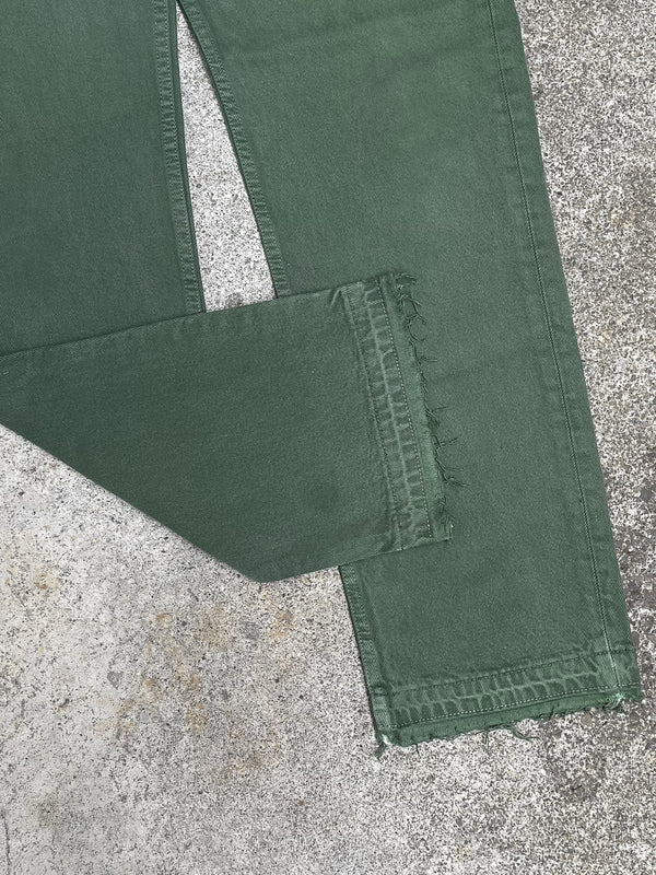 1990s Levi’s Faded Green 501 Released Hem (30X31)