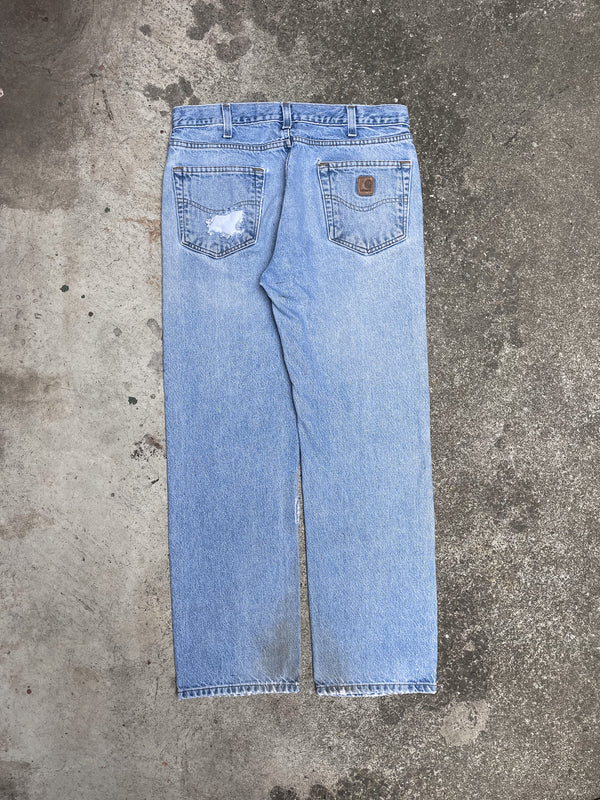 Carhartt B480 Faded Blue Denim (34X30)