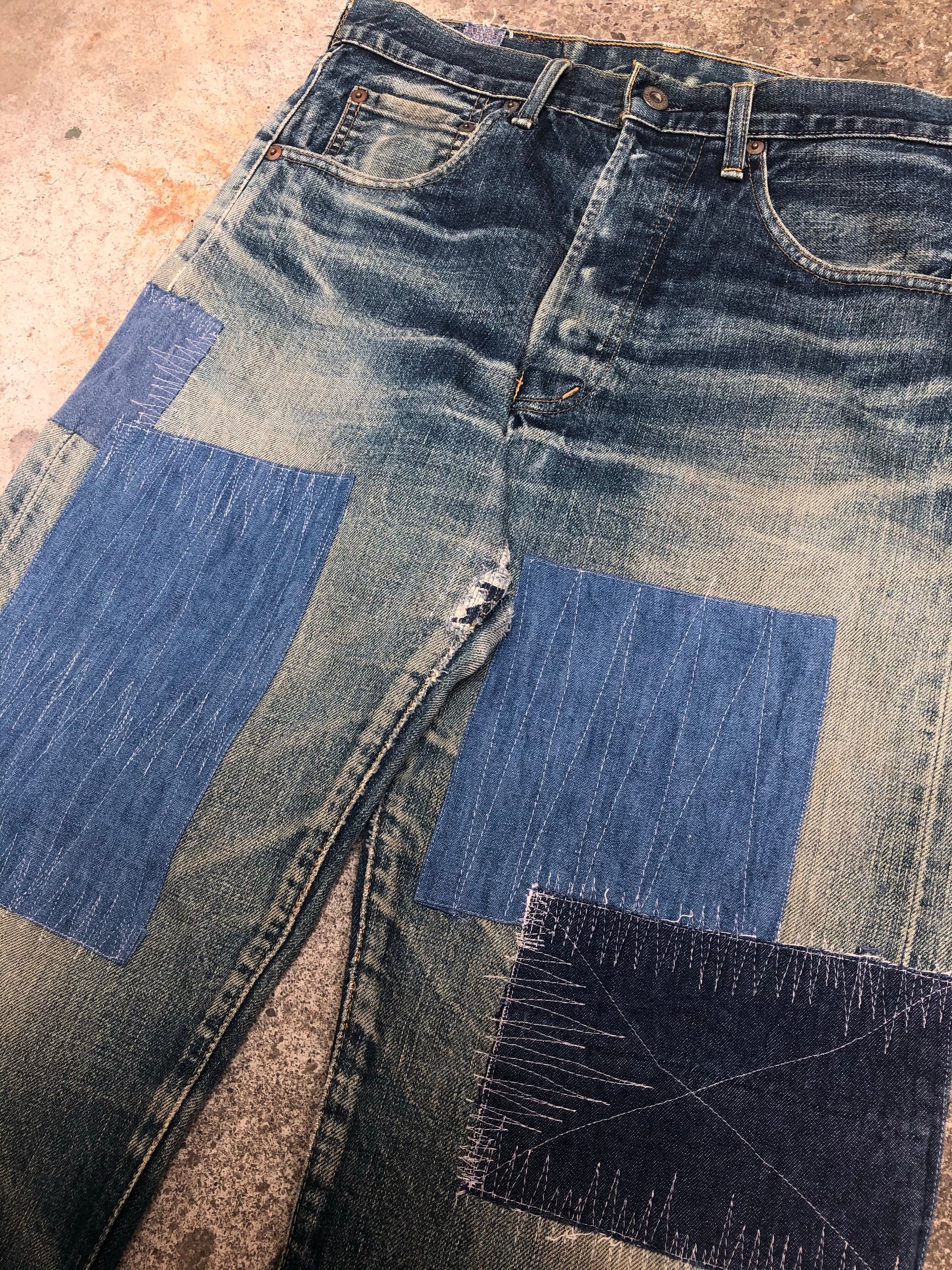 1990s Patchwork Repaired Japanese Selvedge Levis 503BXX (31X31)