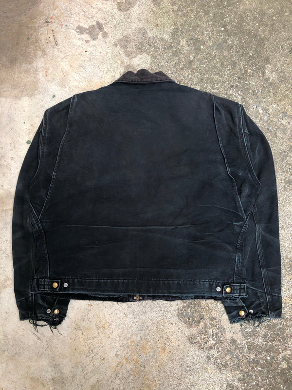 1990s Carhartt Faded Black Lined Work Jacket (XL)