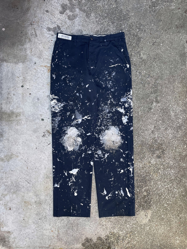 Painted Navy Work Pants (33X34)