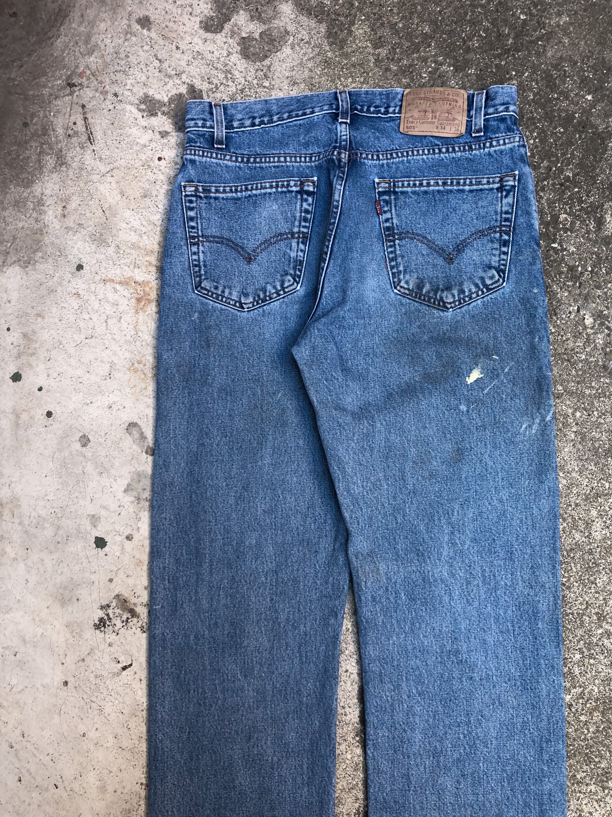 1990s Levis Painted Faded Blue 505 (33X35)