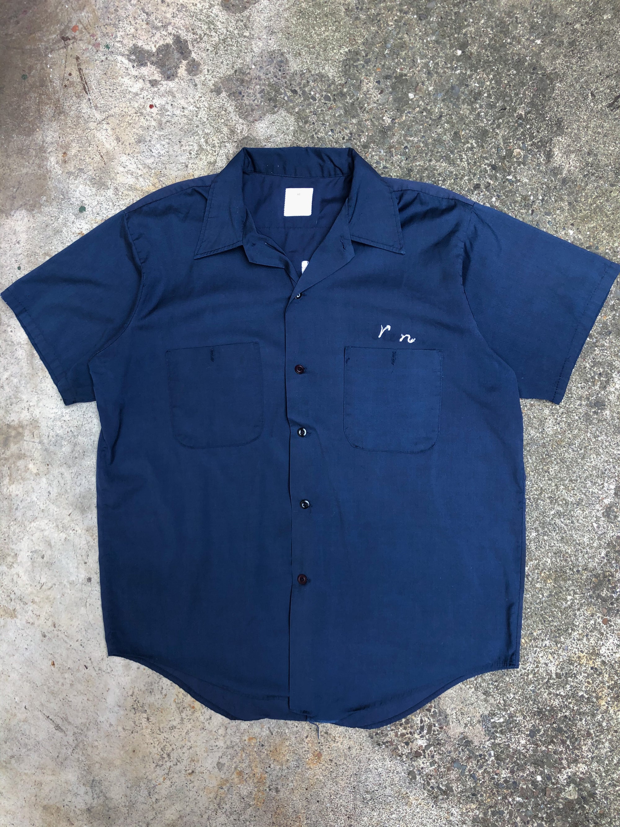 1970s Navy Chain Stitch “Sullivan Installations” Work Shirt