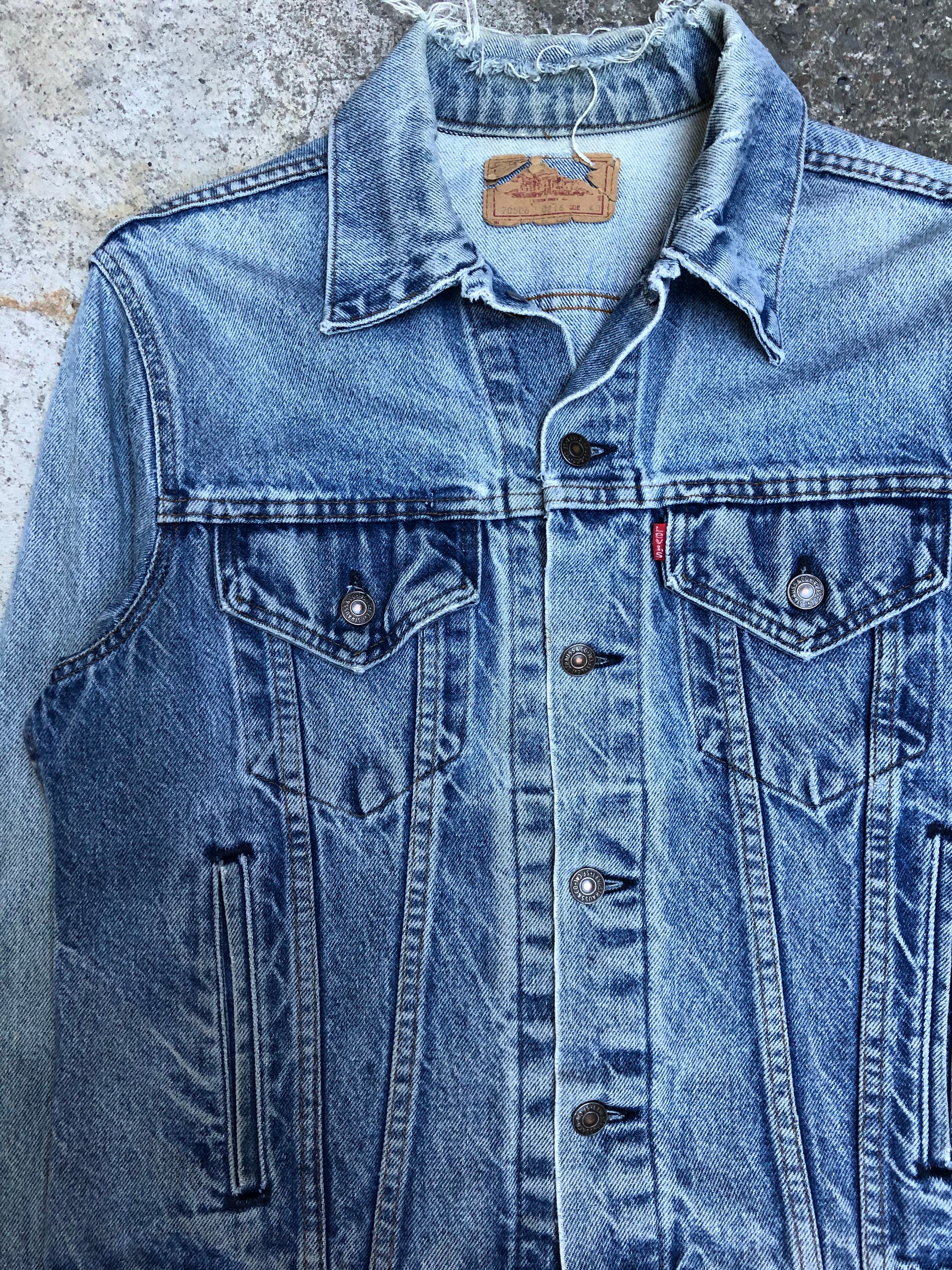 1980s Levis Worn In Blue Denim Jacket