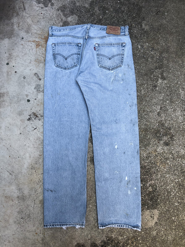 1990s Levis Painted Faded Blue 501 (34X30)