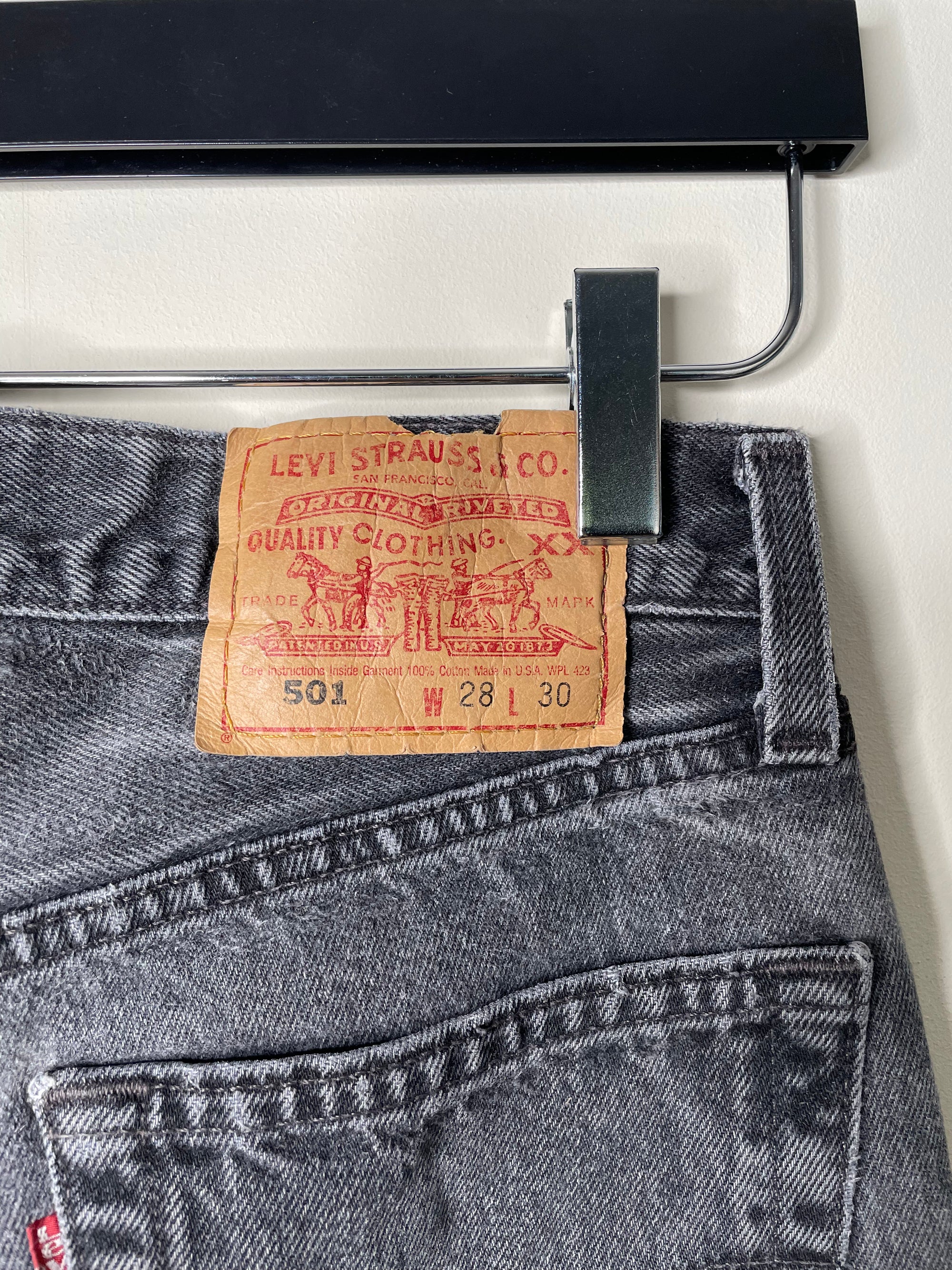 1990s Levi’s Faded Charcoal Black 501 (26X28)