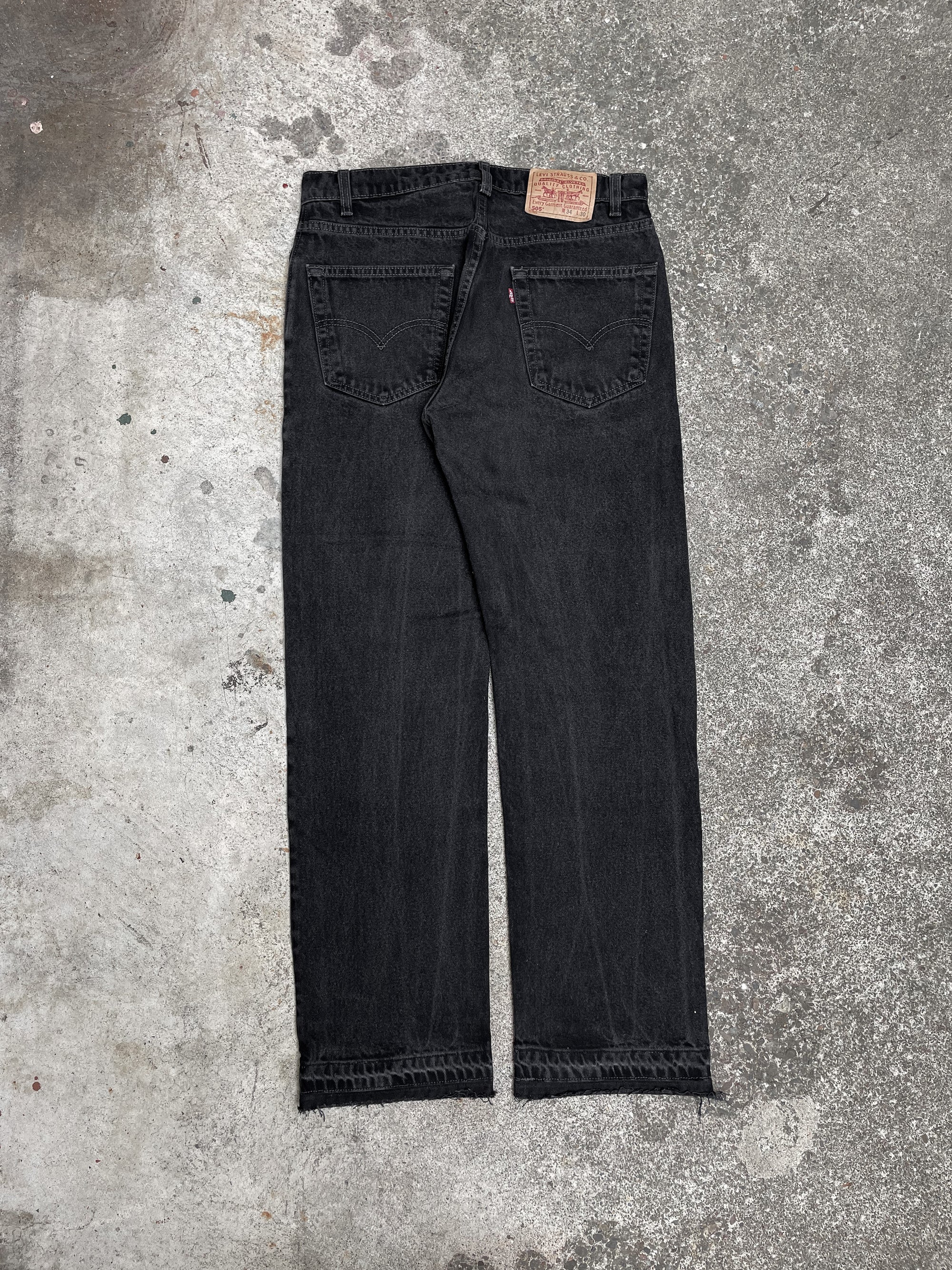 1990s Levi’s Faded Black 505 Released Hem (32X30)