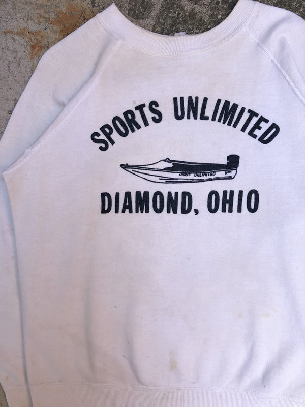 1960s “Sports Unlimited” Raglan Sweatshirt (M)