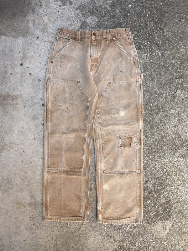 Carhartt B01 Tan Double Front Knee Work Pants (29X27)