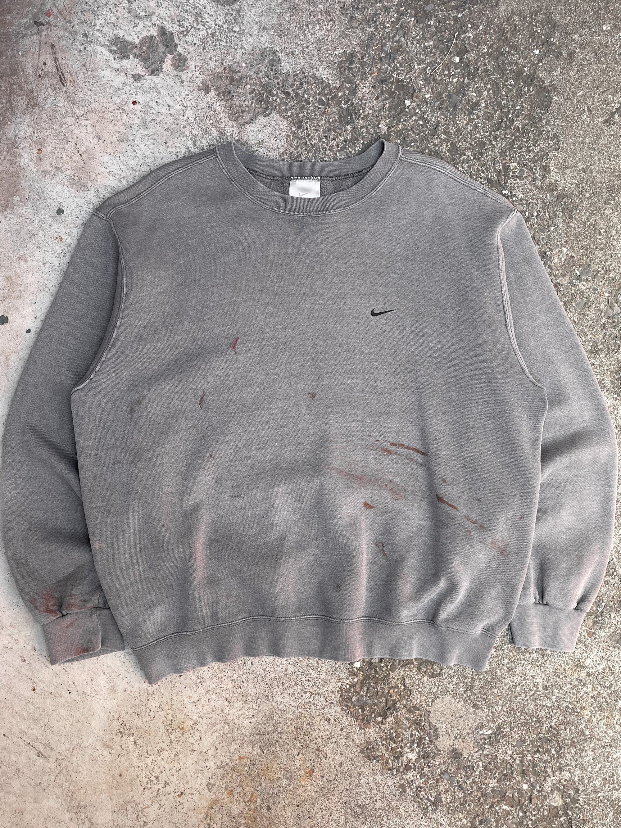 2000s Nike Painted Grey Sweatshirt (L/XL)