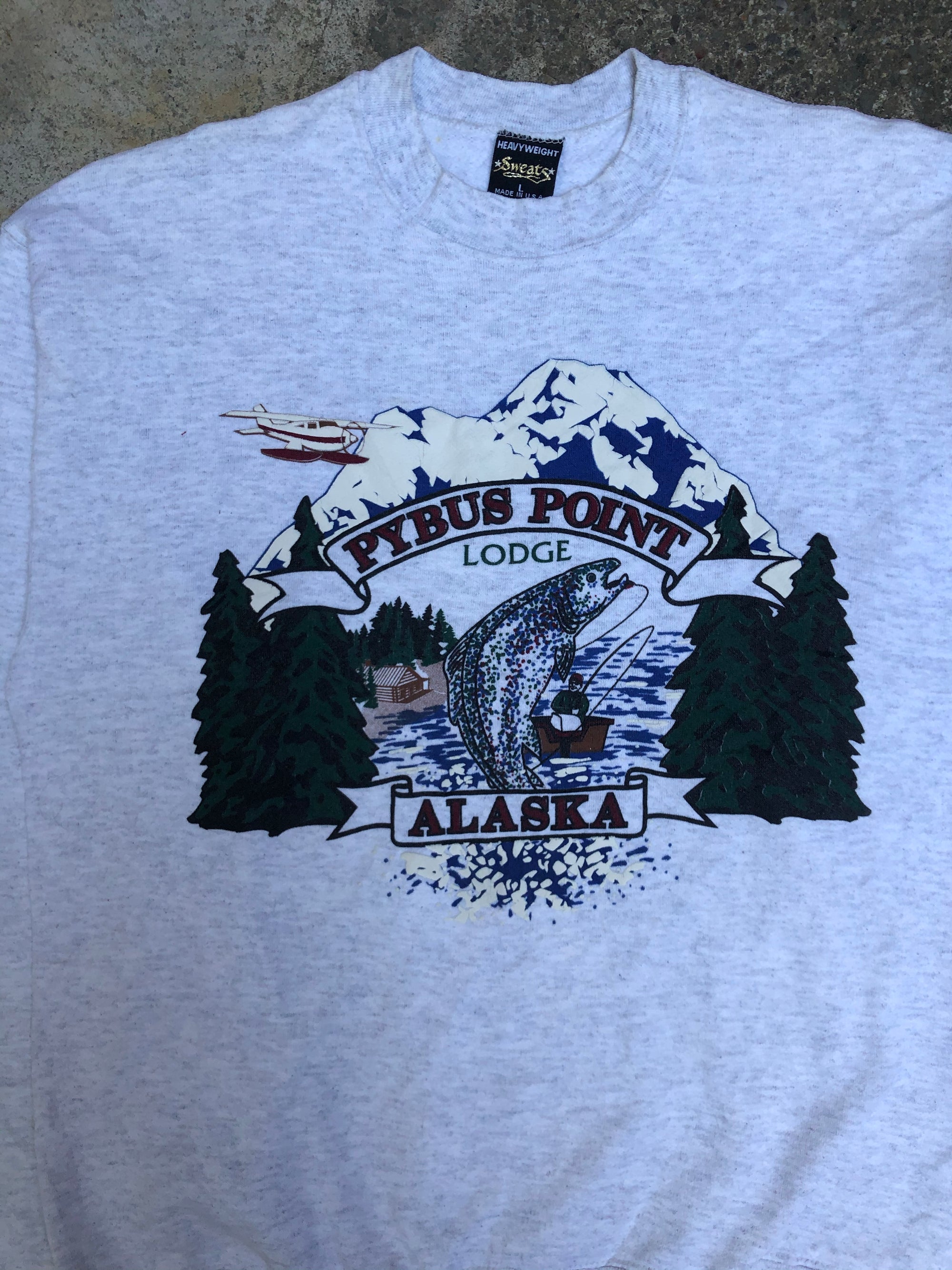 1990s Heather Grey “Pybus Point Alaska” Sweatshirt