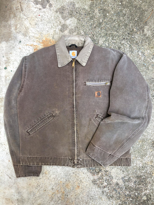 1990s Carhartt Faded Timber Brown Lined Work Jacket (L)