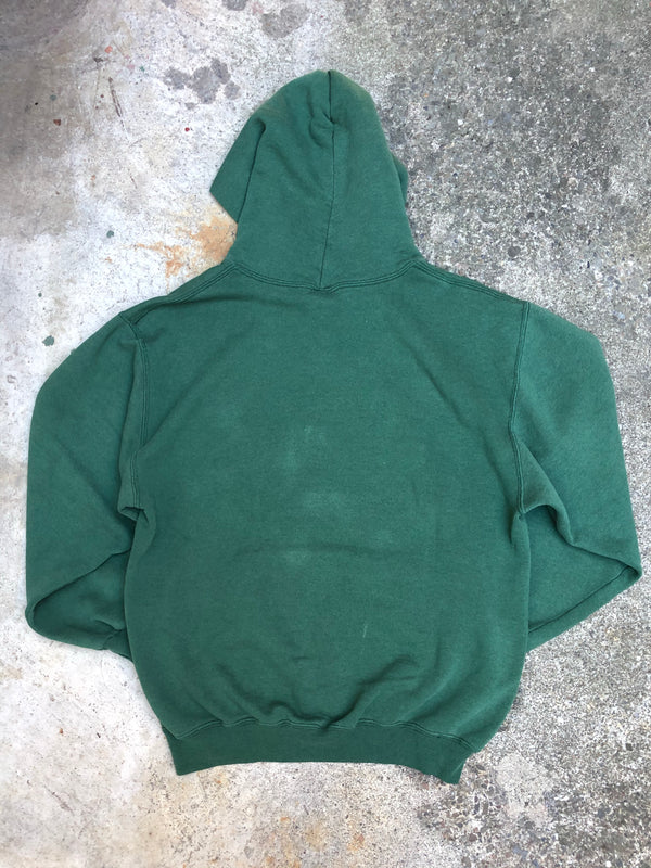 1990s Russell Faded Green Blank Hoodie