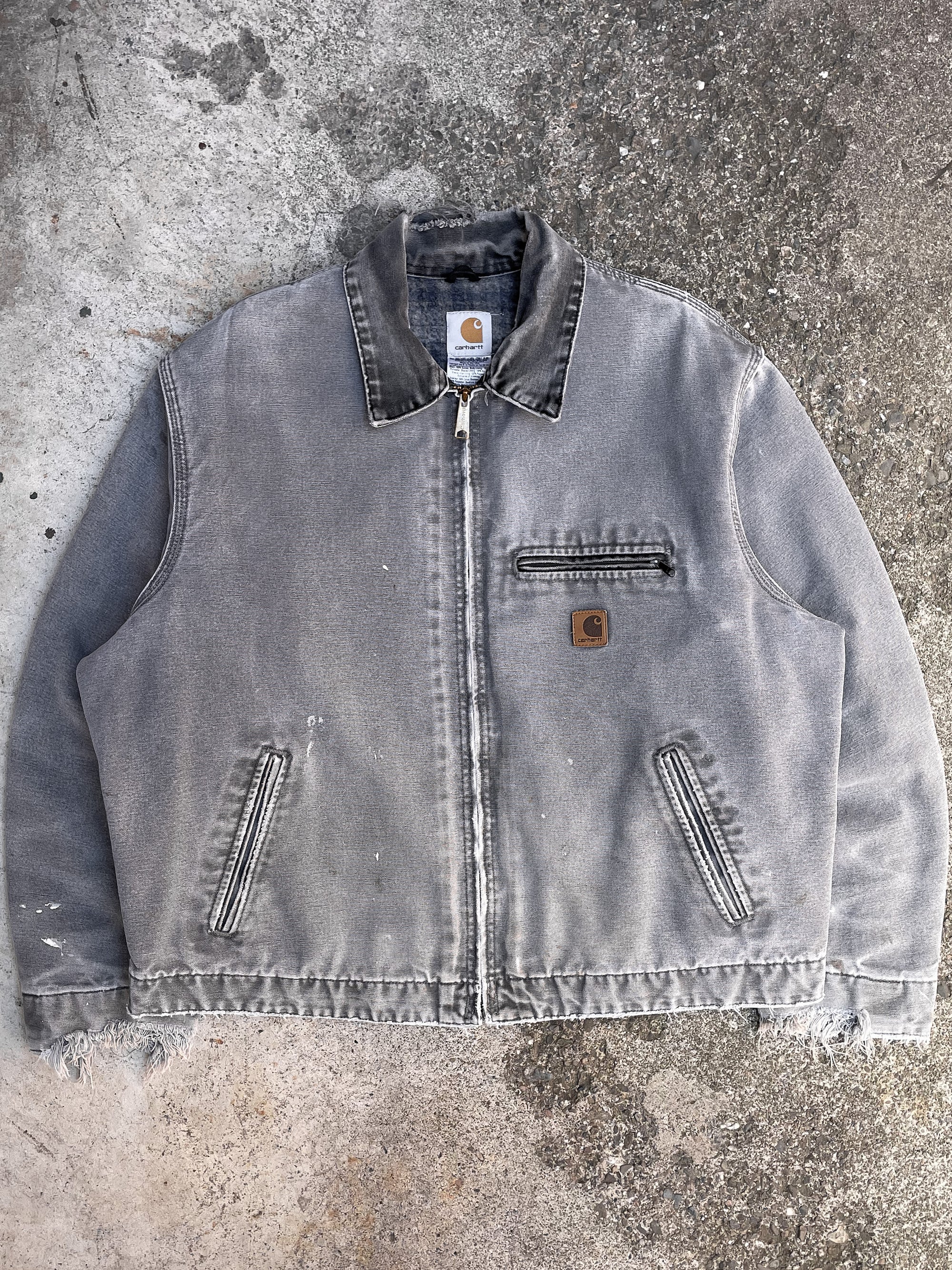 Carhartt Faded Metal Grey Lined Work Jacket (XL)