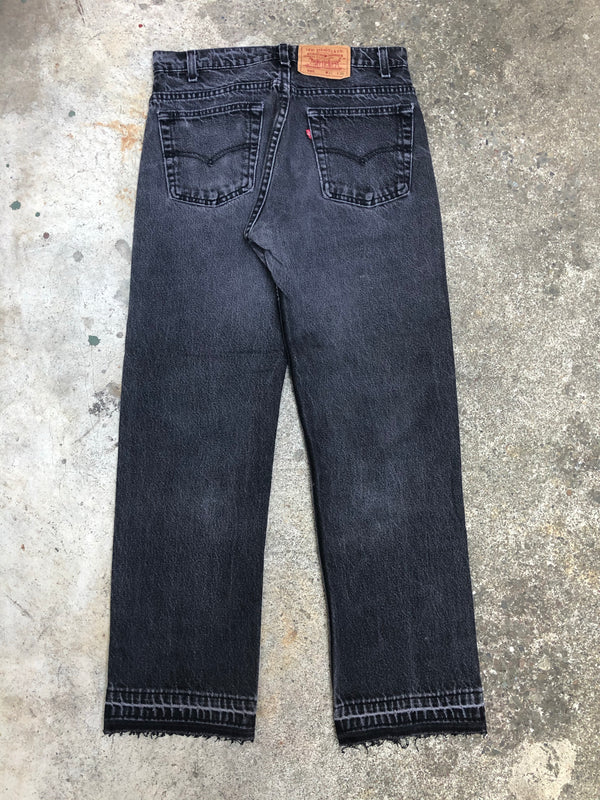 1990s Levis 505 Faded Black Released Hem (30X28)