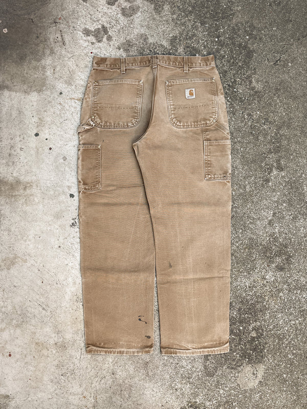 Carhartt B01 Tan Brown Double Front Knee Work Pants (32X28)