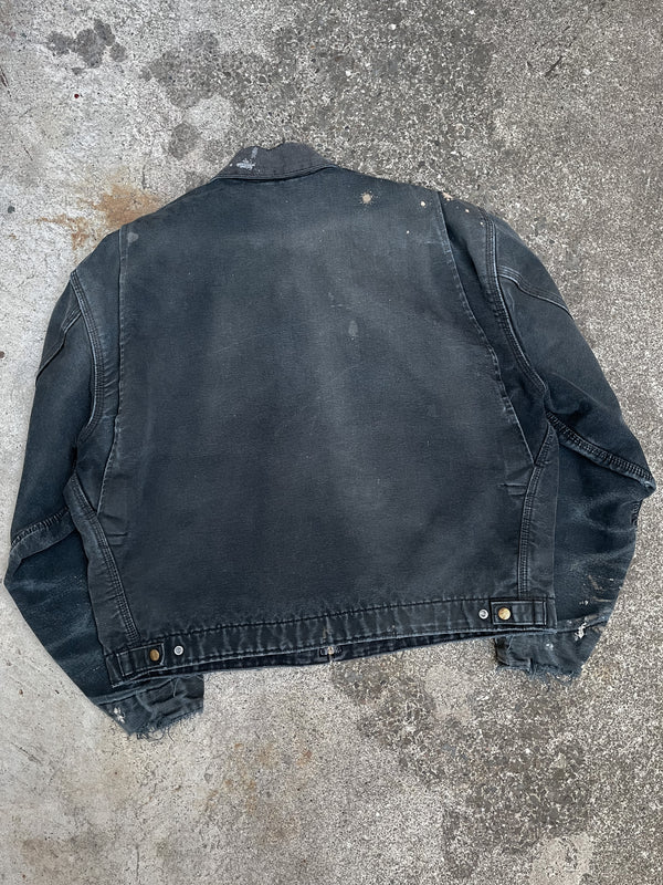 Vintage Carhartt Faded Black Lined Work Jacket (L/XL)