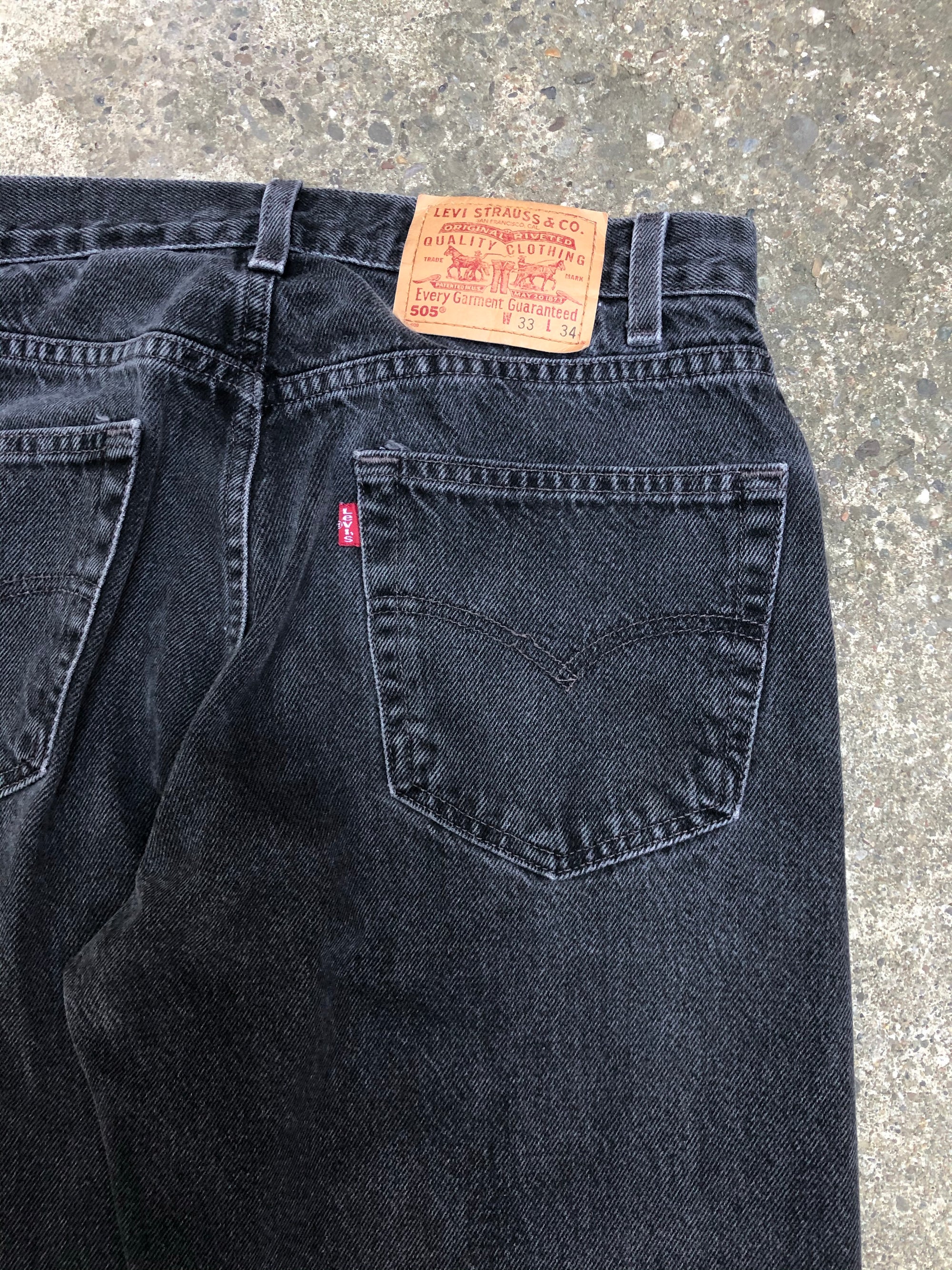 1990s Levis 505 Worn In Black (32X31)