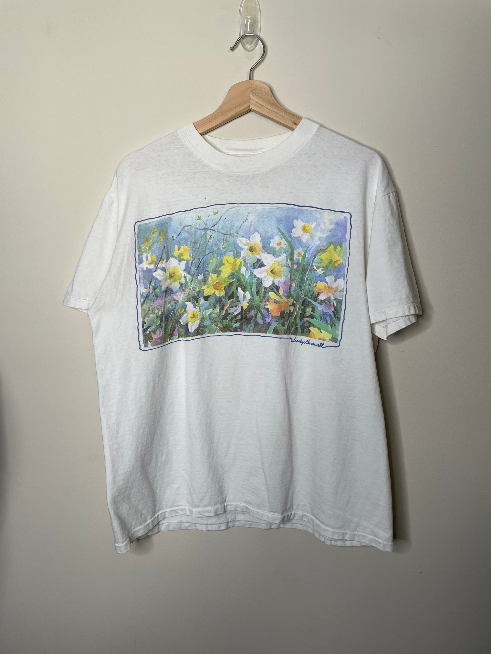 1990s “Flower Art” Single Stitched Tee (M)