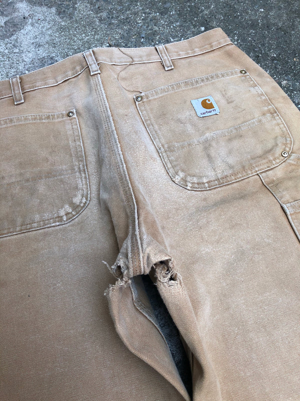 Carhartt B01 Tan Double Front Knee Work Pants (34X32)