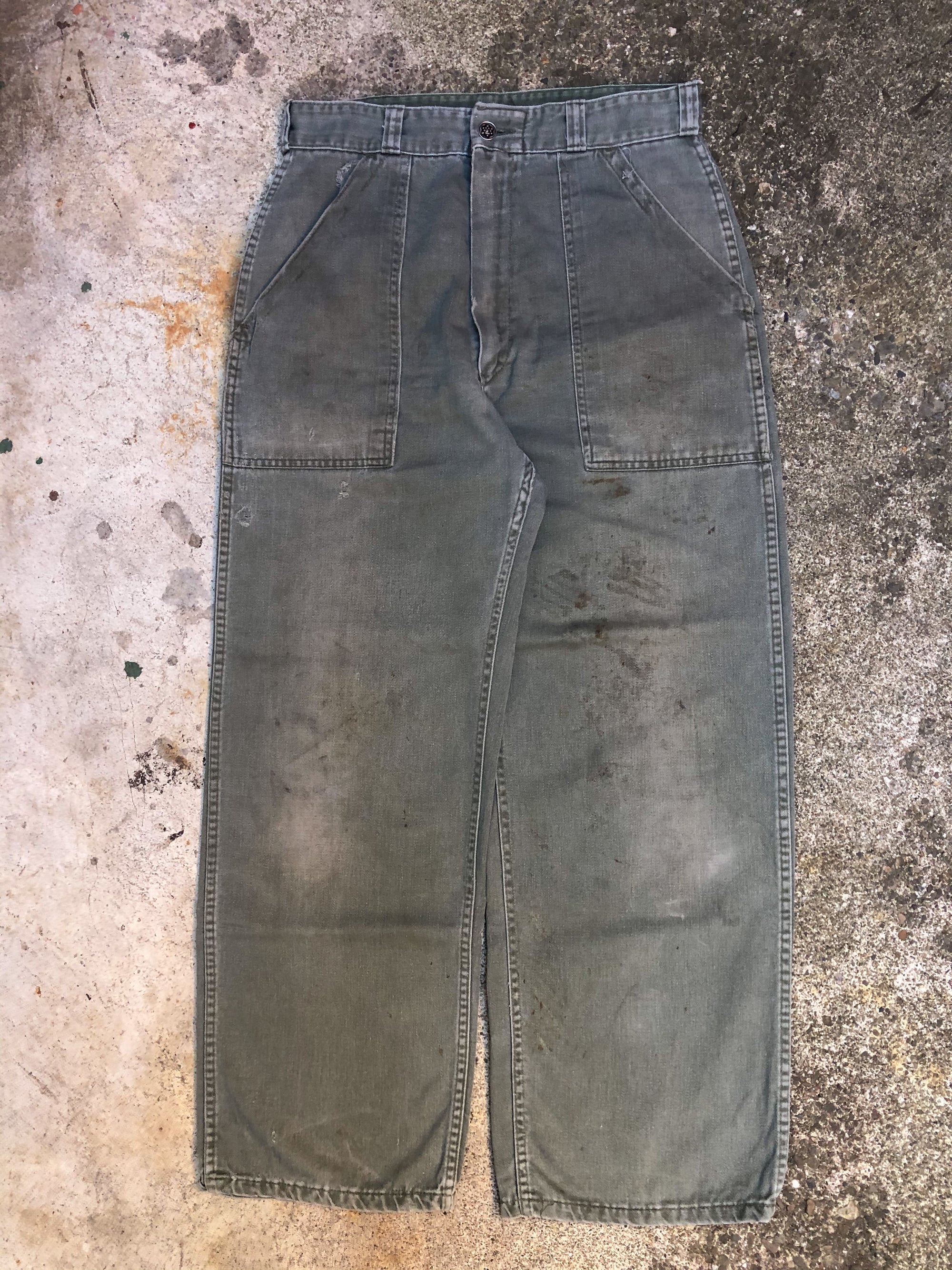 1960s Faded 13 Star OG 107 Military Pants (28X26)