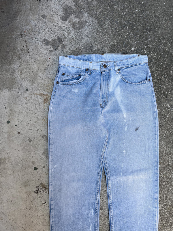 1980s Levis Bleach Faded Blue 606 Released Hem (31X32)