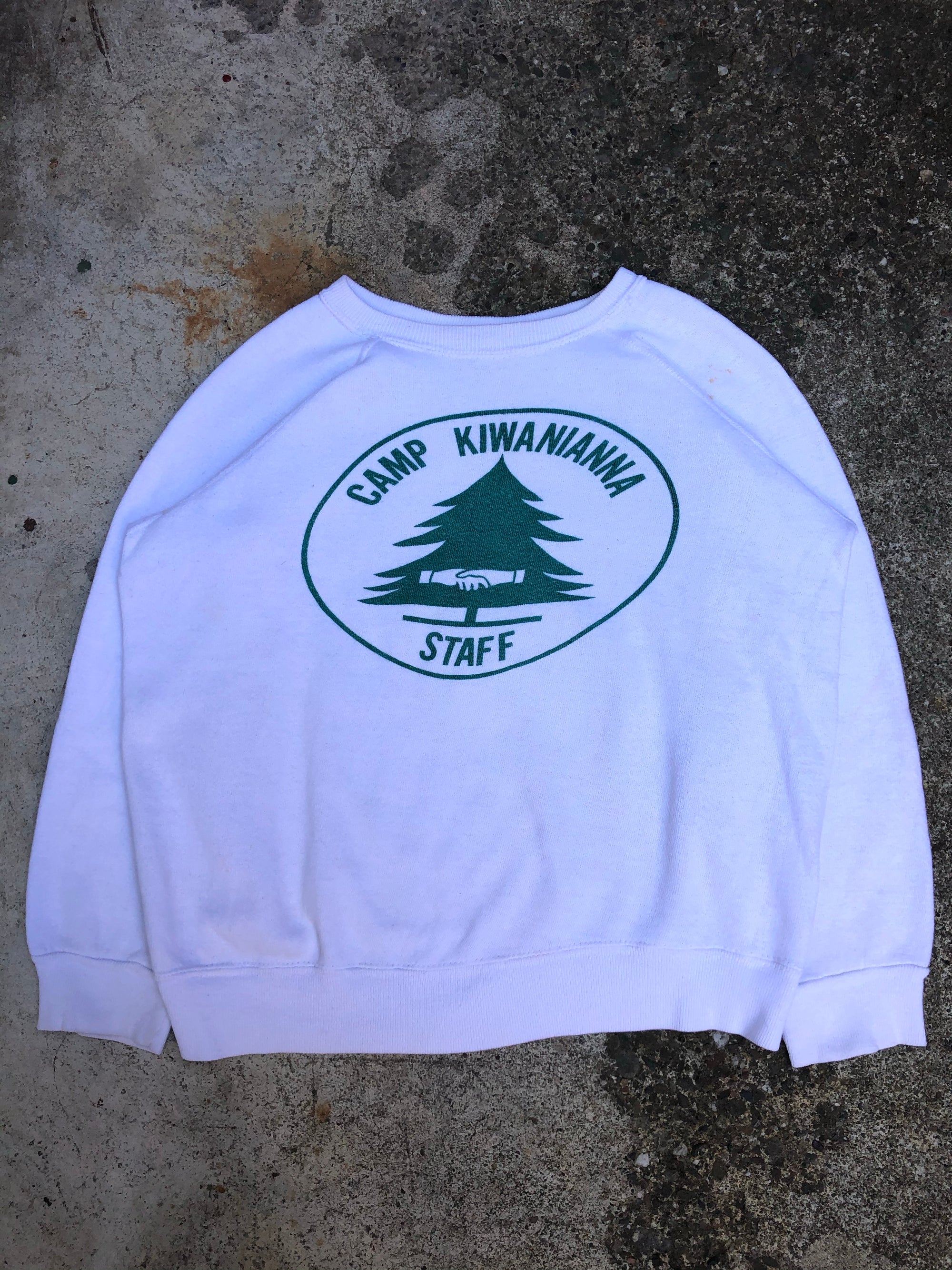 1960s White “Camp Kiwanianna” Raglan Sweatshirt