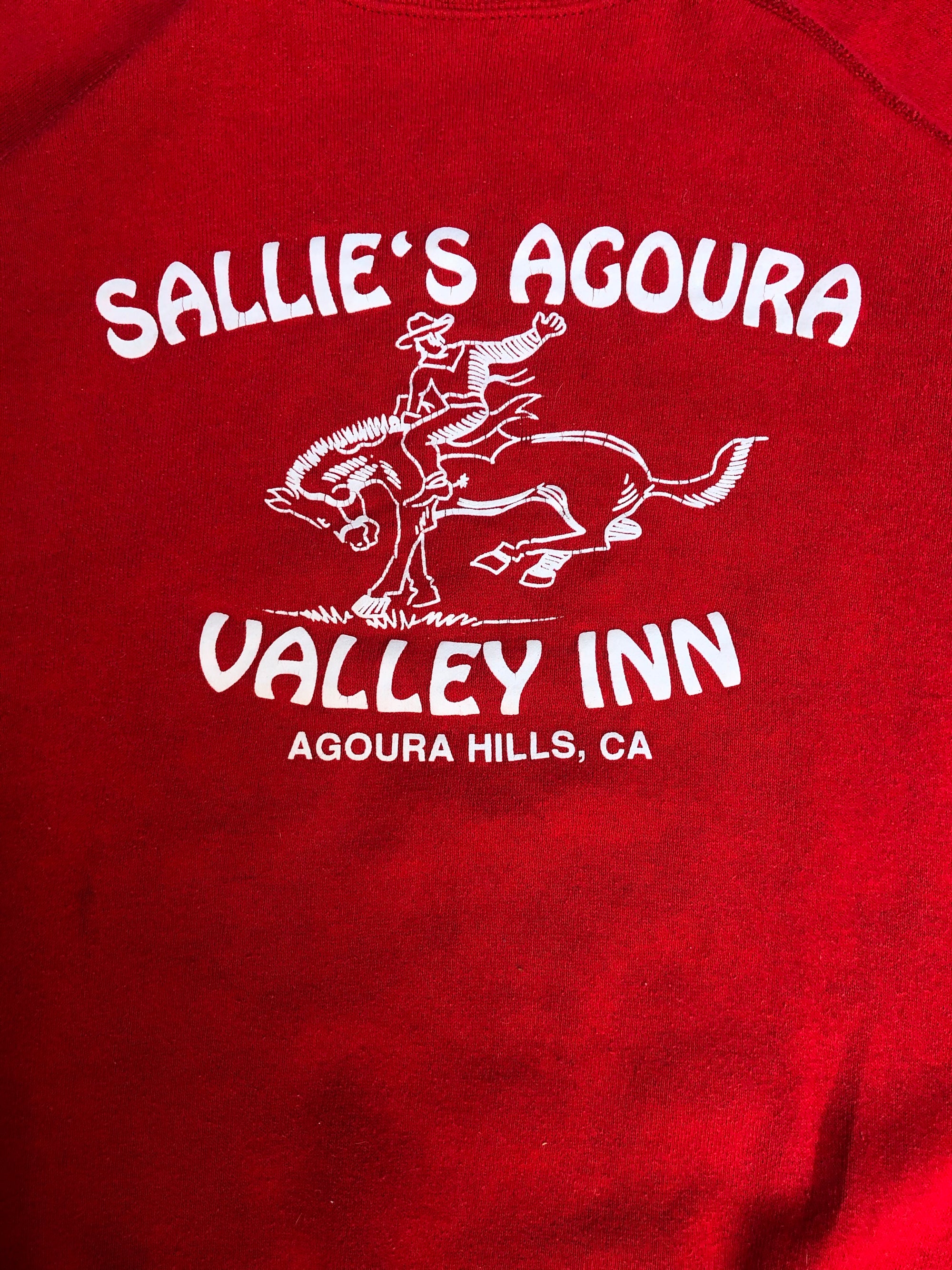 1990s Red “Sallie’s Aguora Valley Inn” Raglan Sweatshirt