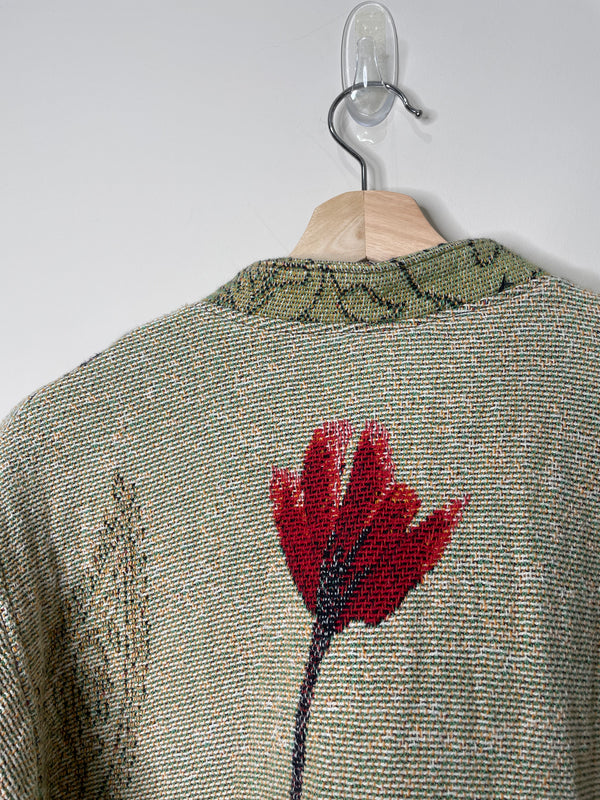 1990s Sugar Street Weavers Floral Tapestry Knit (M)