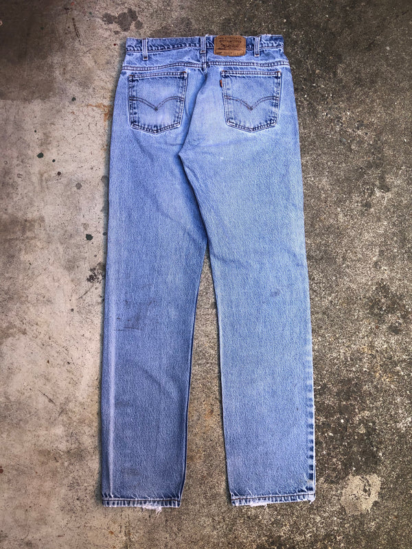 1990s Orange Tab Levis 505 Faded Blue (31X33)