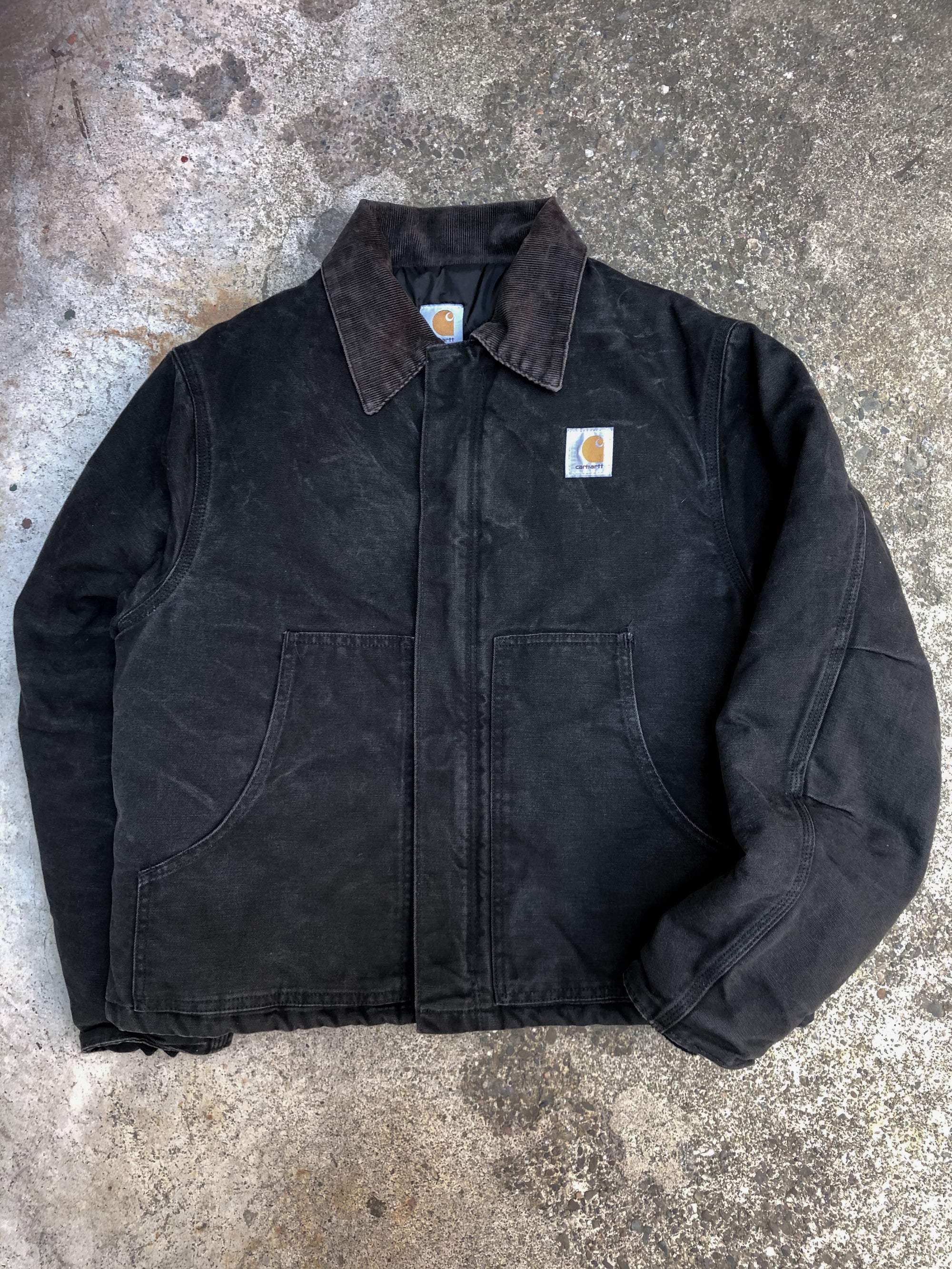 1990s Carhartt Faded Black Quilted Arctic Jacket (M/L)