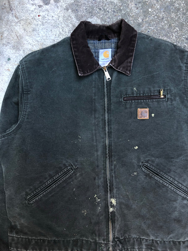 1990s Carhartt Moss Green Lined Work Jacket