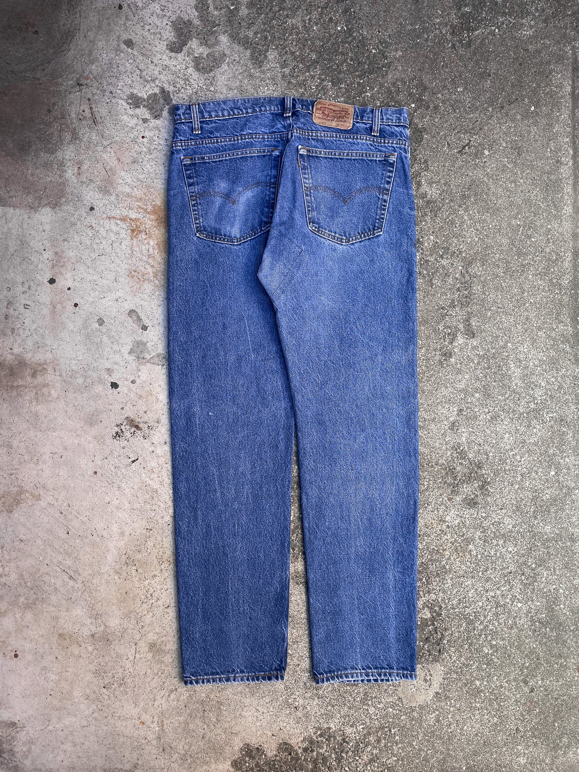 1990s Levi’s Repaired Worn In Blue 505 (36X32)