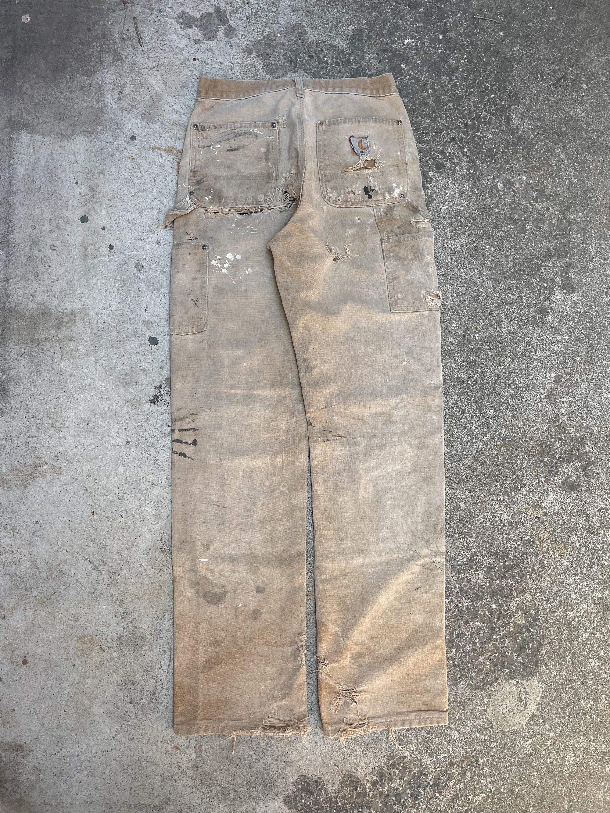 Carhartt B01 Tan Double Front Work Knee Work Pants (27X32)