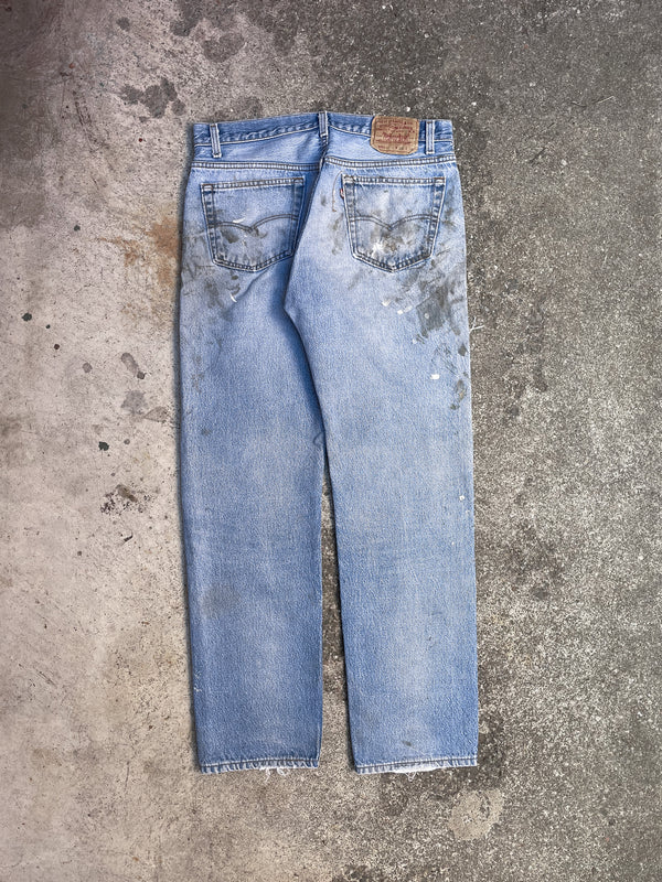 1990s Levi’s Distressed Faded Blue 501xx (32X30)