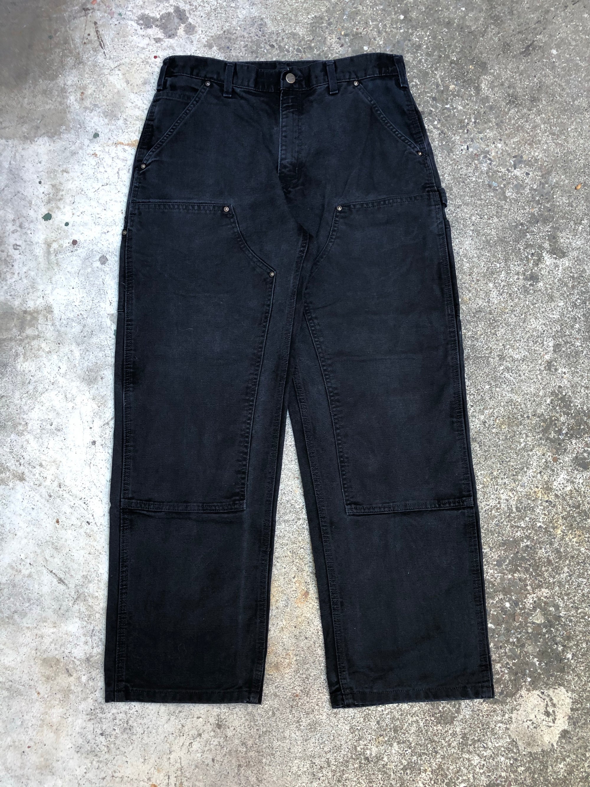 Carhartt B136 Black Double Front Knee Work Pants (32X29)