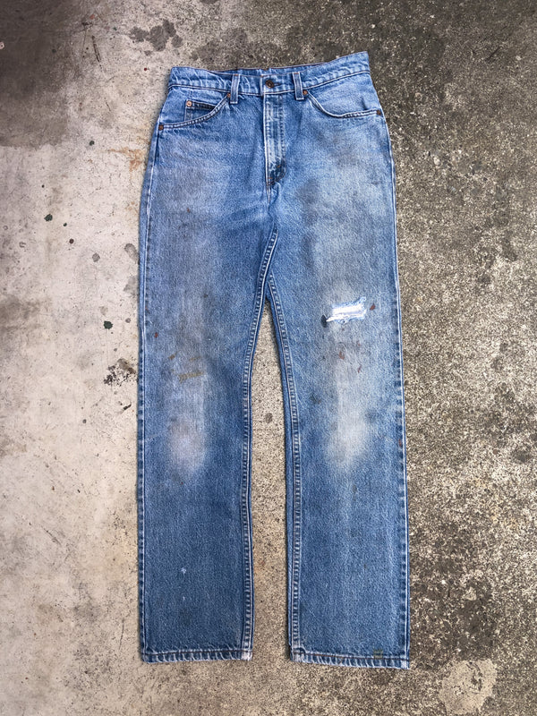 1980s Orange Tab Levis Faded Blue 509 (30X30)