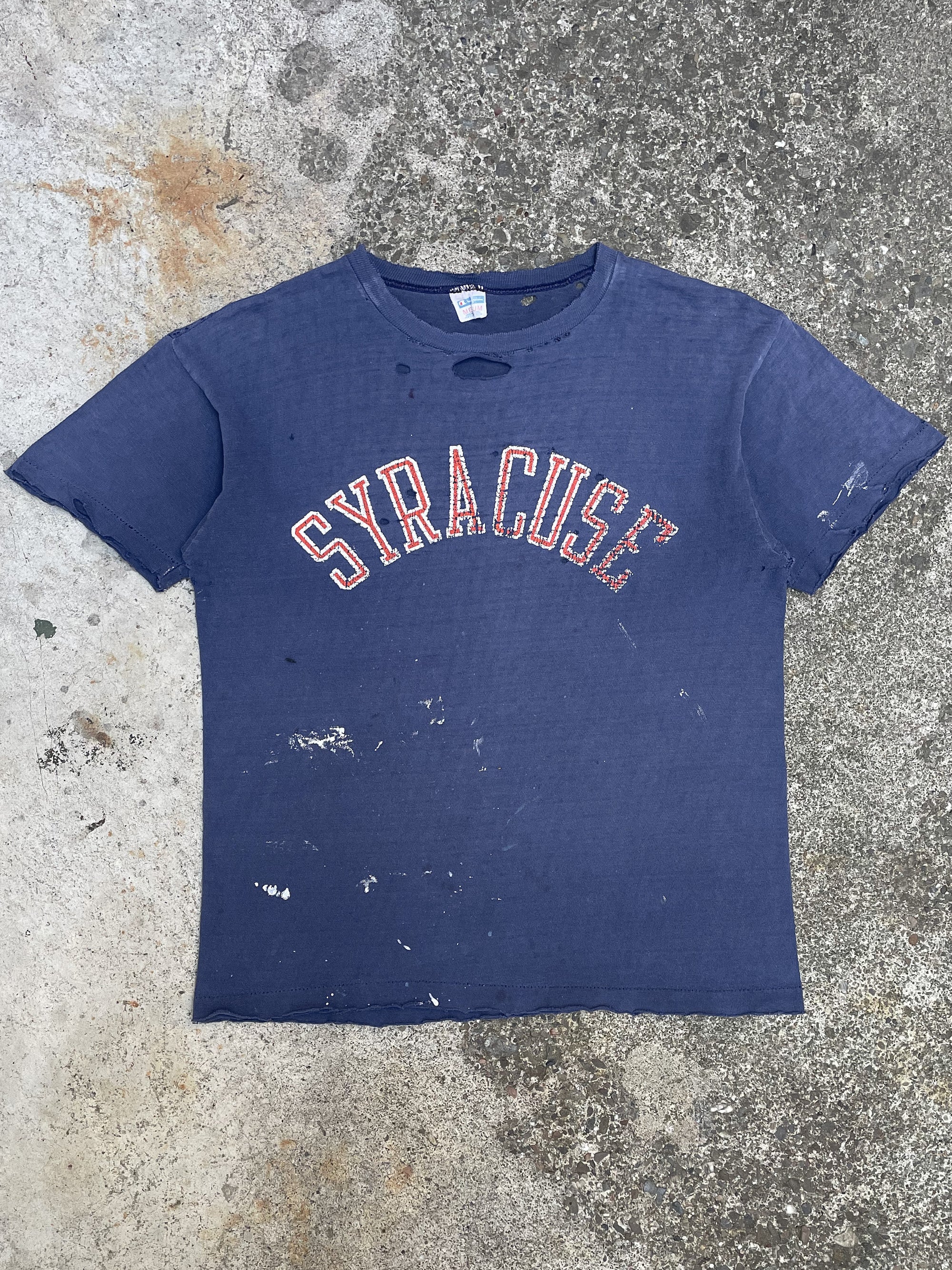 1970s Champion “Syracuse” Thrashed Single Stitched Tee (S)