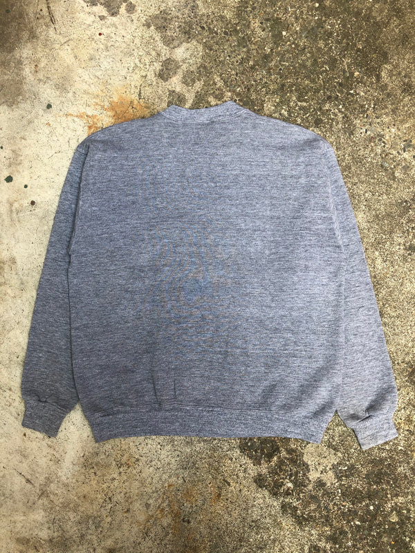 1980s Russell Heather Grey Blank Paint V Sweatshirt