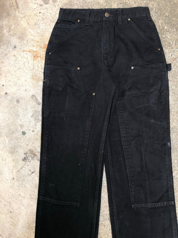 Carhartt B136 Black Double Front Knee Work Pants (28X32)
