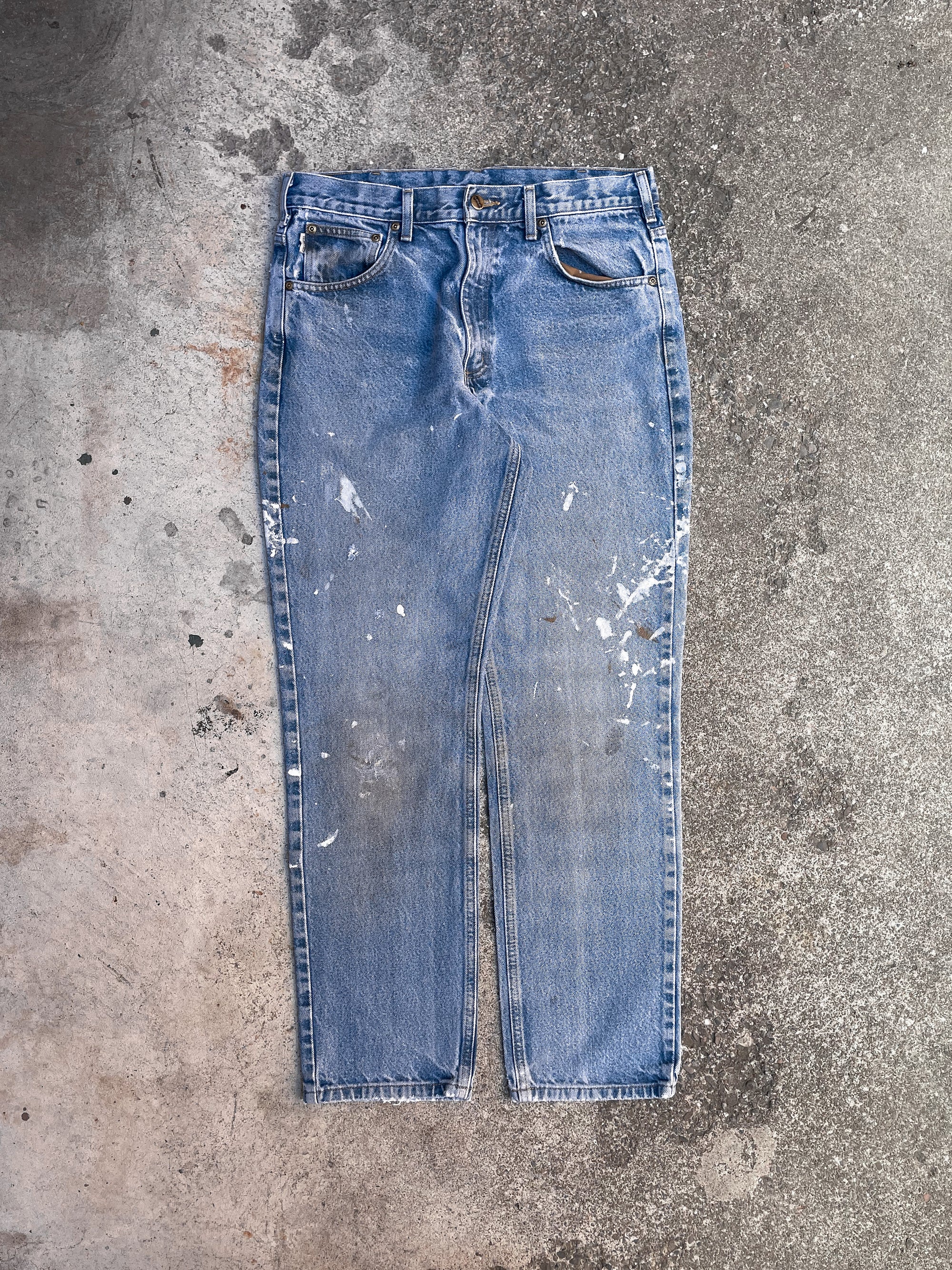 Carhartt B18 Painted Faded Blue Denim (33X30)