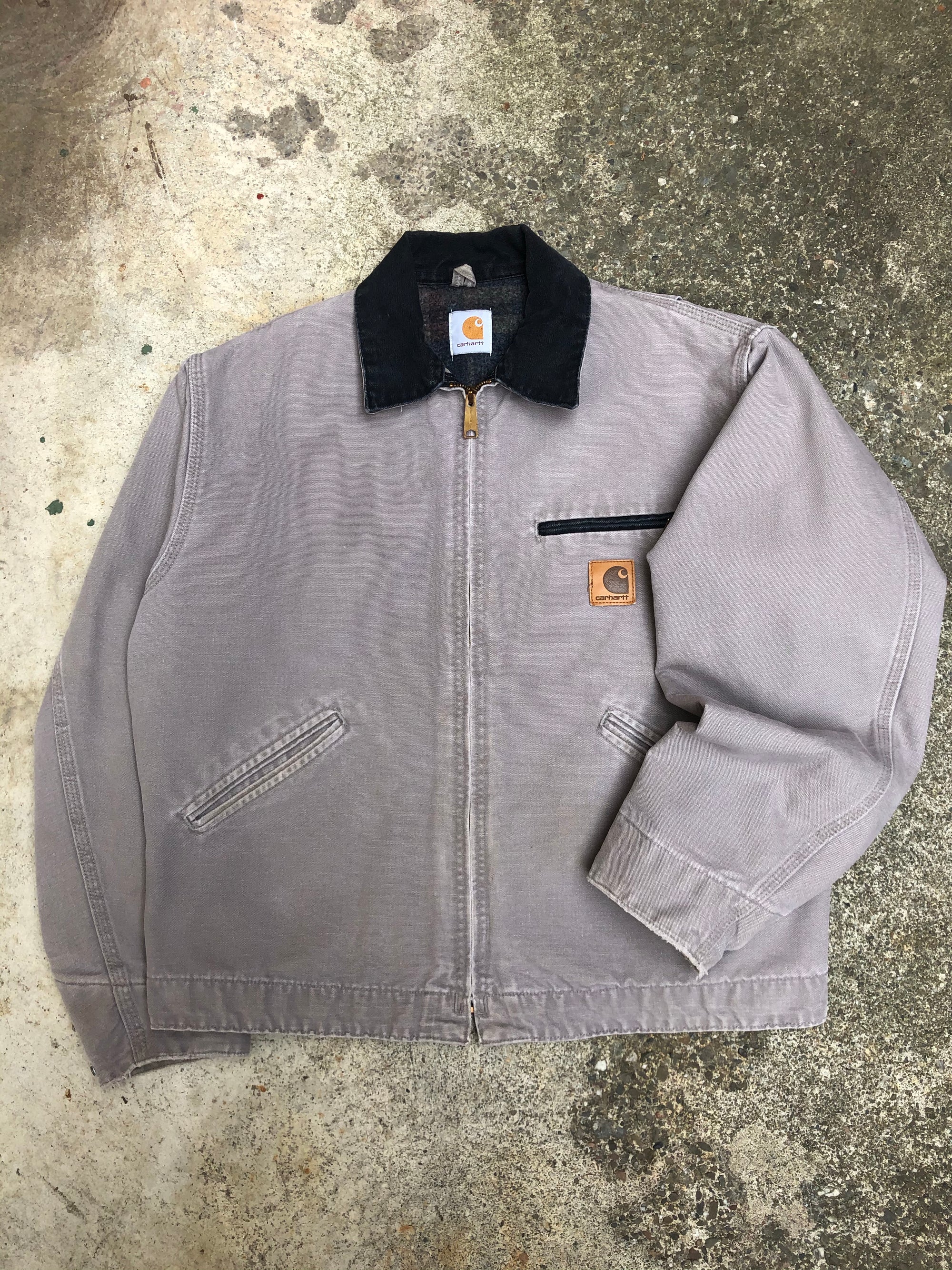 1990s Carhartt Cement Grey Lined Work Jacket (M/L)