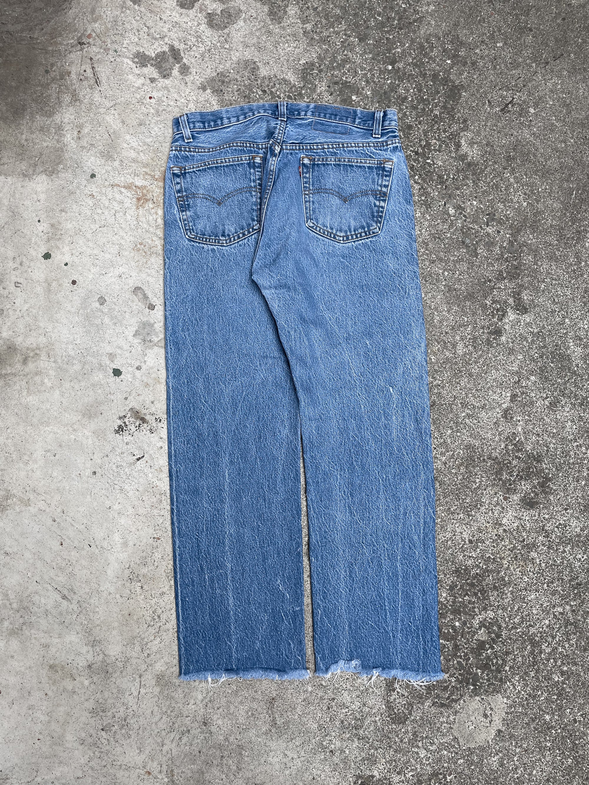 1980s Levi’s Faded Blue 501 Raw Hem (32X27)