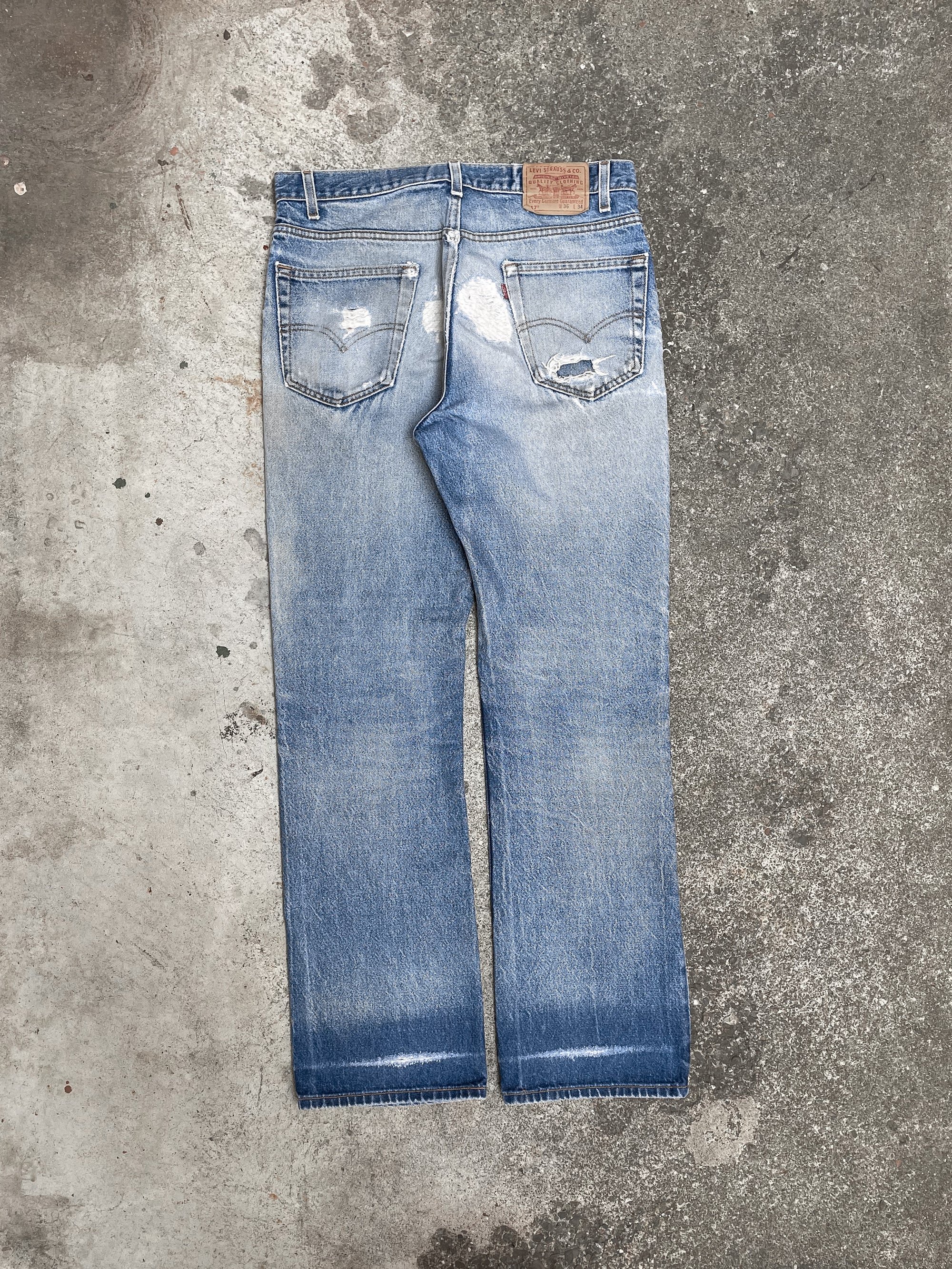 1990s Levi’s Distressed Faded Blue 517 (34X33)